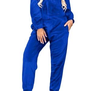 Velour Blue Track Suit Size XXL